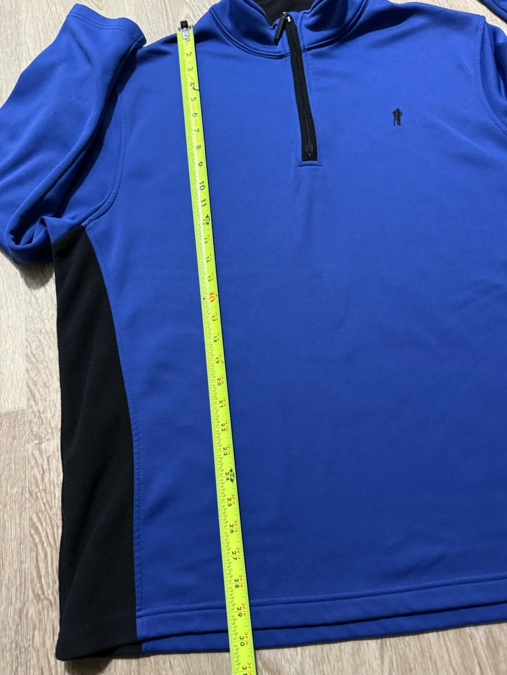 Men's  Payne Stewart Blue Quarter-Zip Pullover Sweater Performance Golf Layer XL
